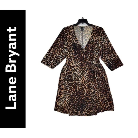 Lane Bryant Dresses & Skirts - Lane Bryant Women's Multicolored Plus Size 18 / 20 Wrap Formal Long Sleeve